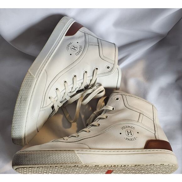 Authentic Hermes Get Up Leather Sneakers Shoes sz 42 US 9 - 10 w Prada dust bag